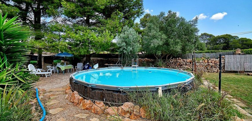 Encantadora casa de campo con piscina en alquiler junto a Ses Salines