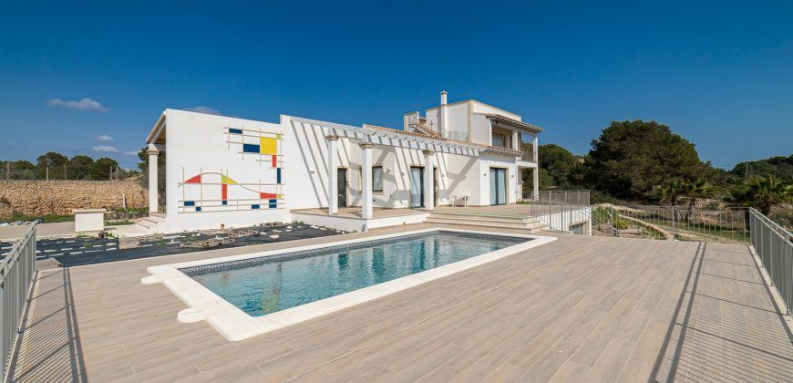 Espectacular casa de campo en alquiler con piscina y vistas al mar en Colonia de Sant Jordi