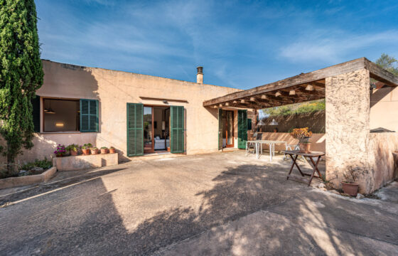 Casa de pueblo reformada en venta en Ses Salines con terraza, patio y todo en una sola planta