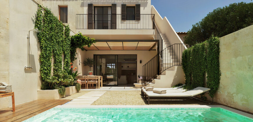 Neubau-Stadthaus mit Patio, Pool und Dachterrasse in Ses Salines