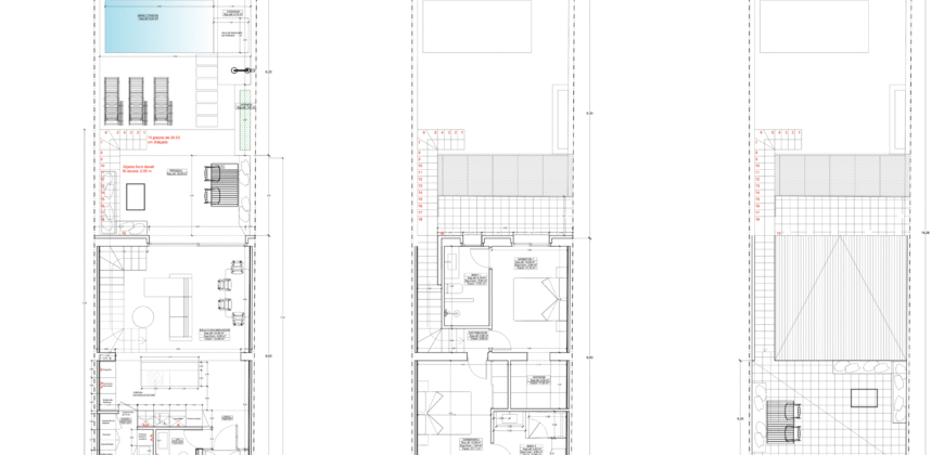 Neubau-Stadthaus mit Patio, Pool und Dachterrasse in Ses Salines
