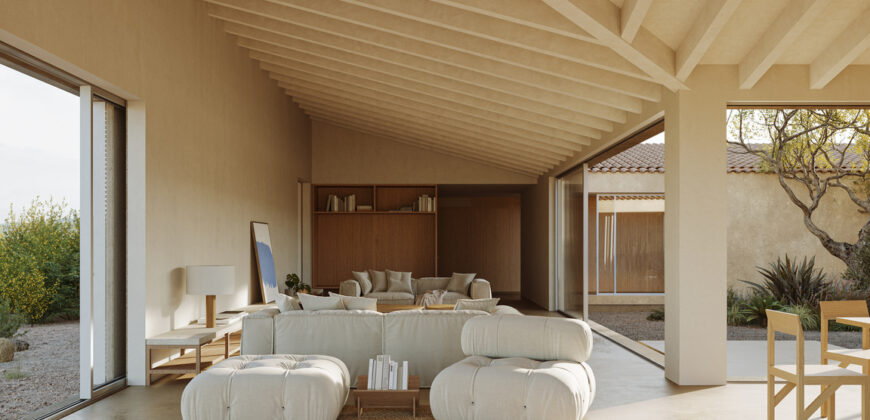 Rural plot for sale with project and power near Ses Salines in Campos