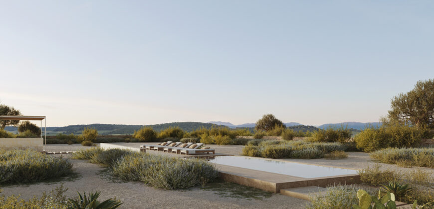 Rural plot for sale with project and power near Ses Salines in Campos