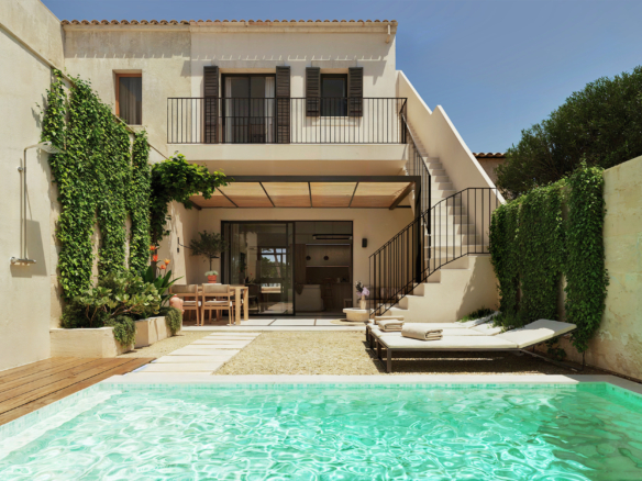 Casa de pueblo de obra nueva con piscina y rooftop en Ses Salines