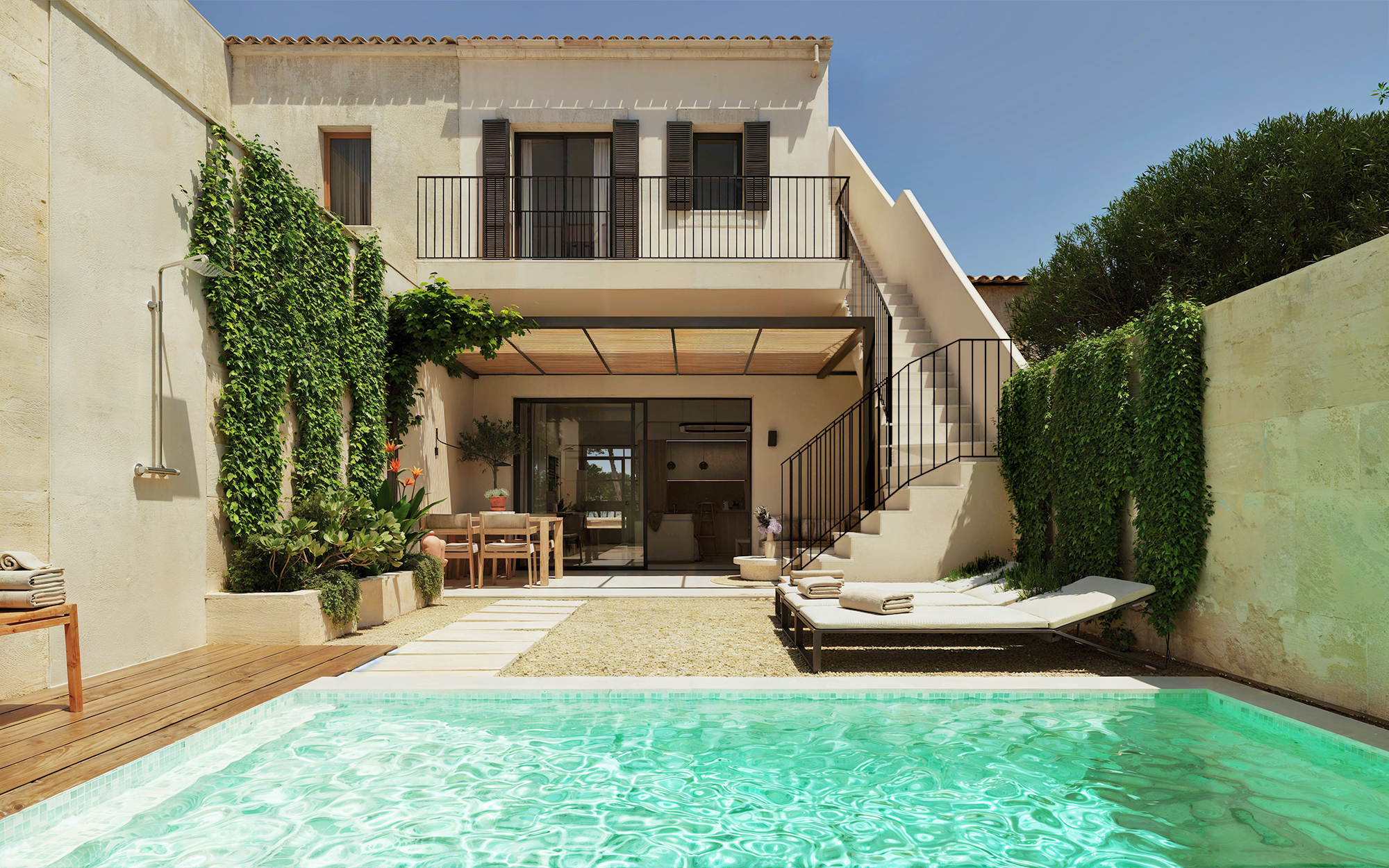 Casa de pueblo de obra nueva con piscina y rooftop en Ses Salines
