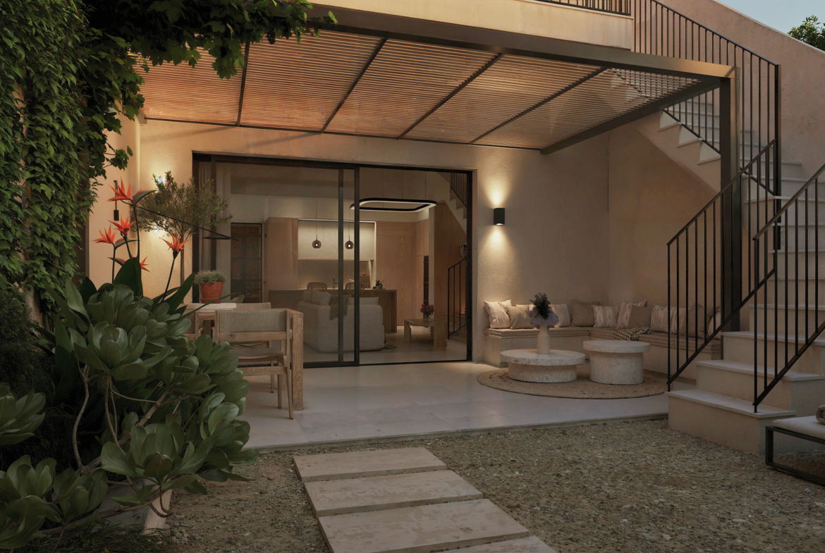 Casa de pueblo de obra nueva con piscina y rooftop en Ses Salines