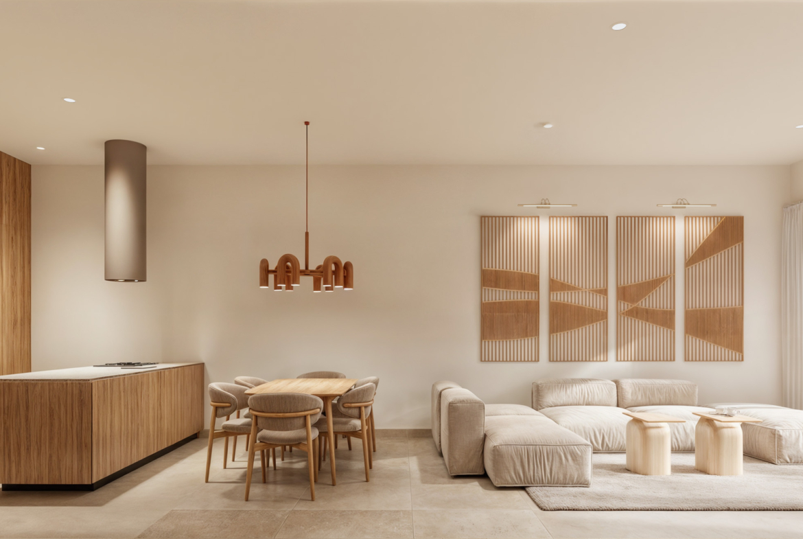 Newly built town house in Ses Salines with garden, pool and garage