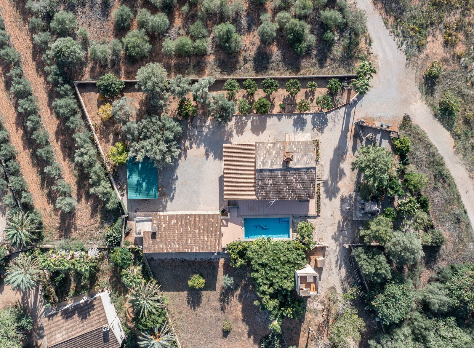 Casa de campo con piscina y casa de invitados en Campos
