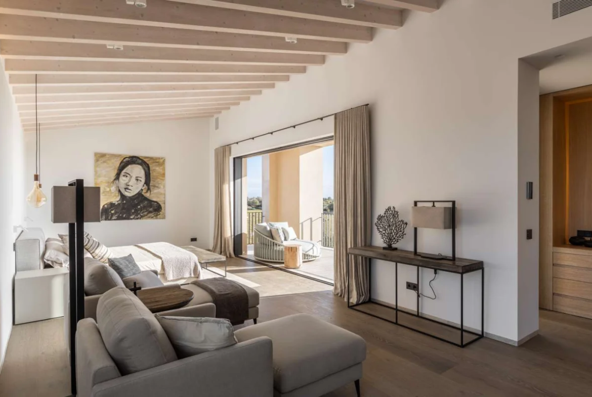 Finca de lujo nueva construcción en Santanyí: diseño minimalista y piedra natural