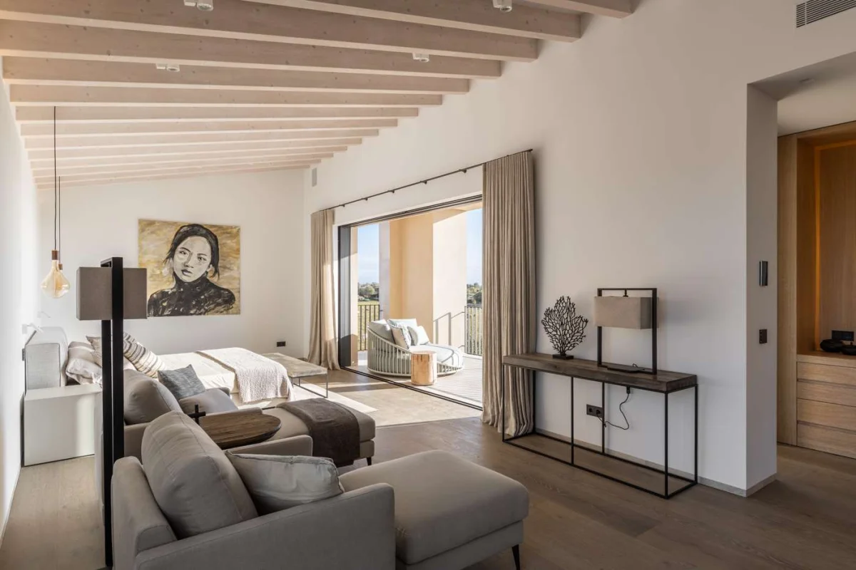 Finca de lujo nueva construcción en Santanyí: diseño minimalista y piedra natural