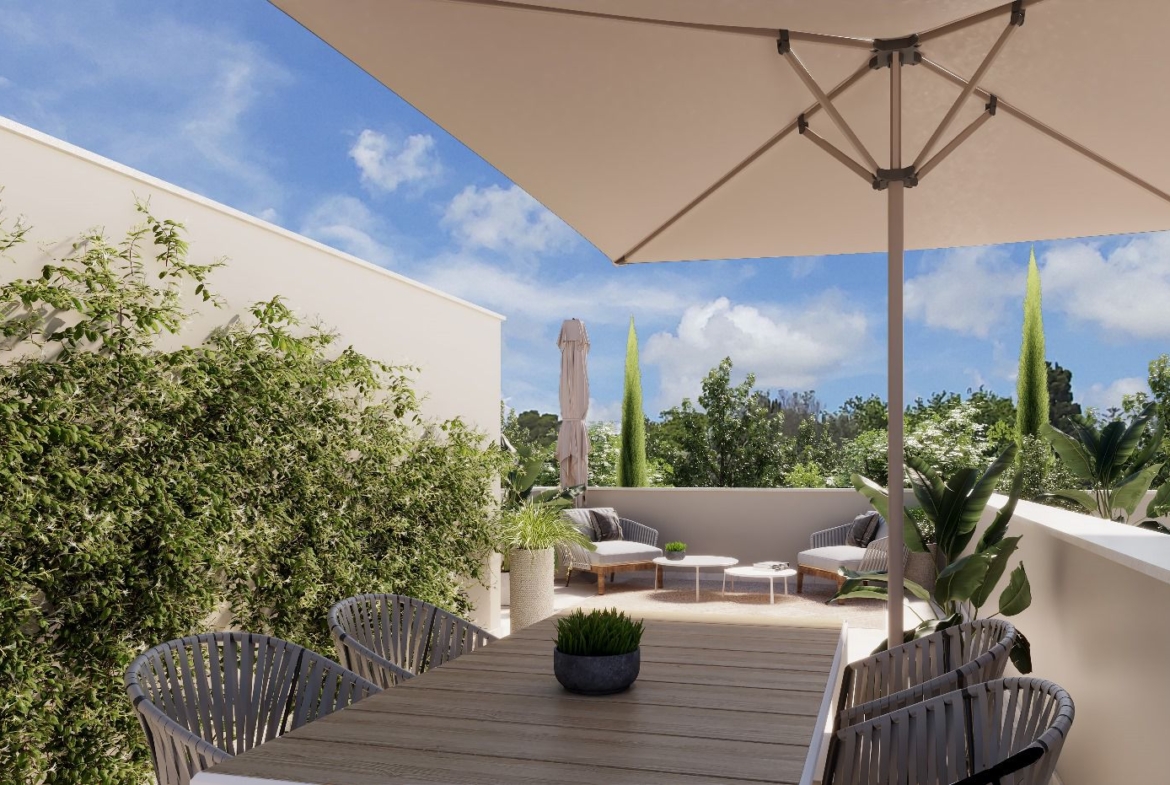Newly built town house in Ses Salines with garden, pool and garage