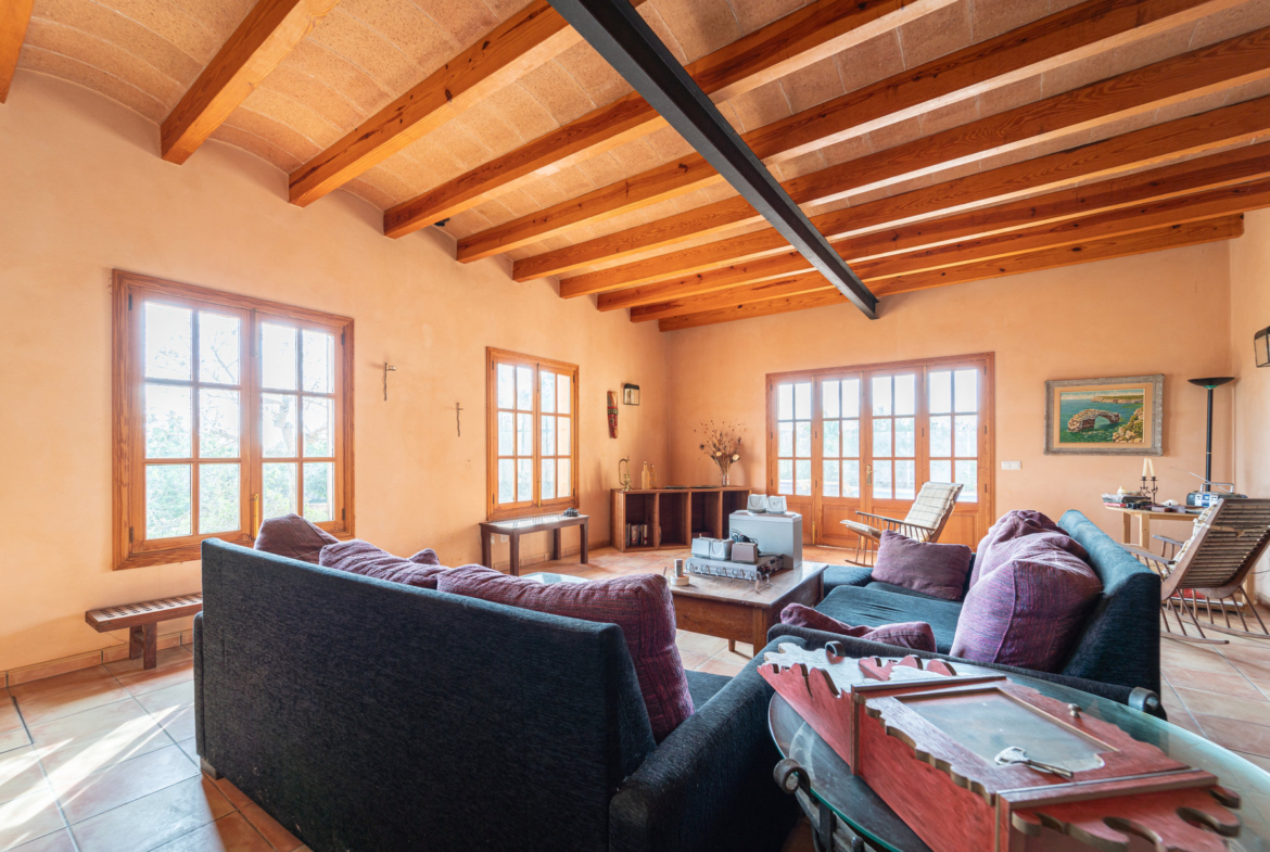 Casa de campo con piscina junto a Ses Salines — 226 m², solar, pozo, garaje +40 m²