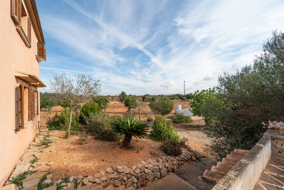 Casa de campo con piscina junto a Ses Salines — 226 m², solar, pozo, garaje +40 m²