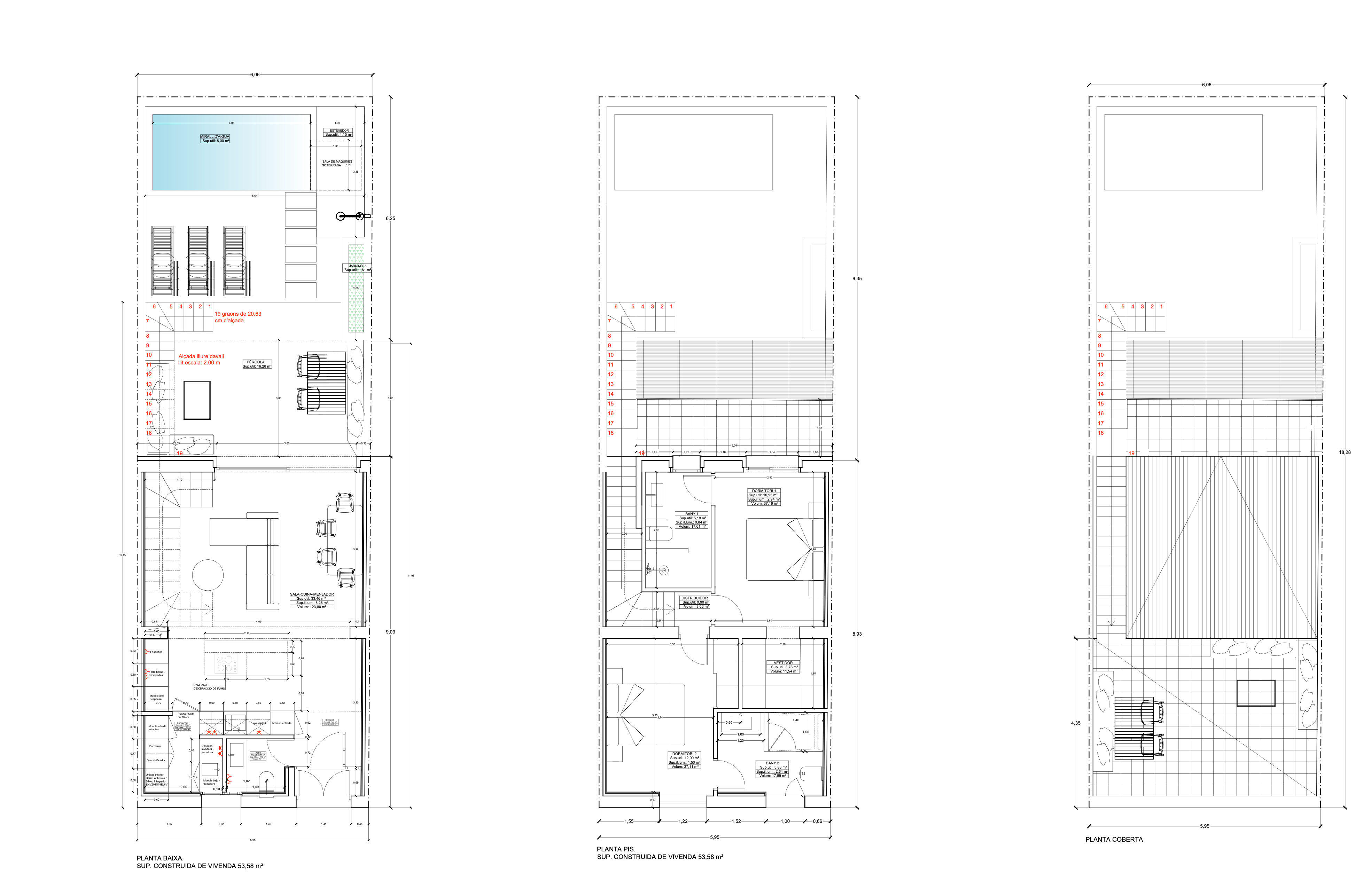 Casa de pueblo de obra nueva con piscina y rooftop en Ses Salines