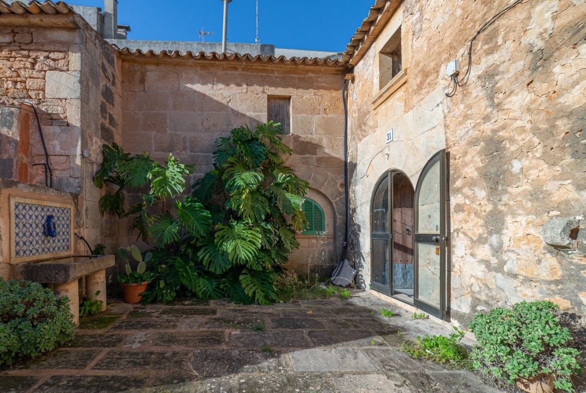 Village House in Ses Salines With Terrace & Fireplace