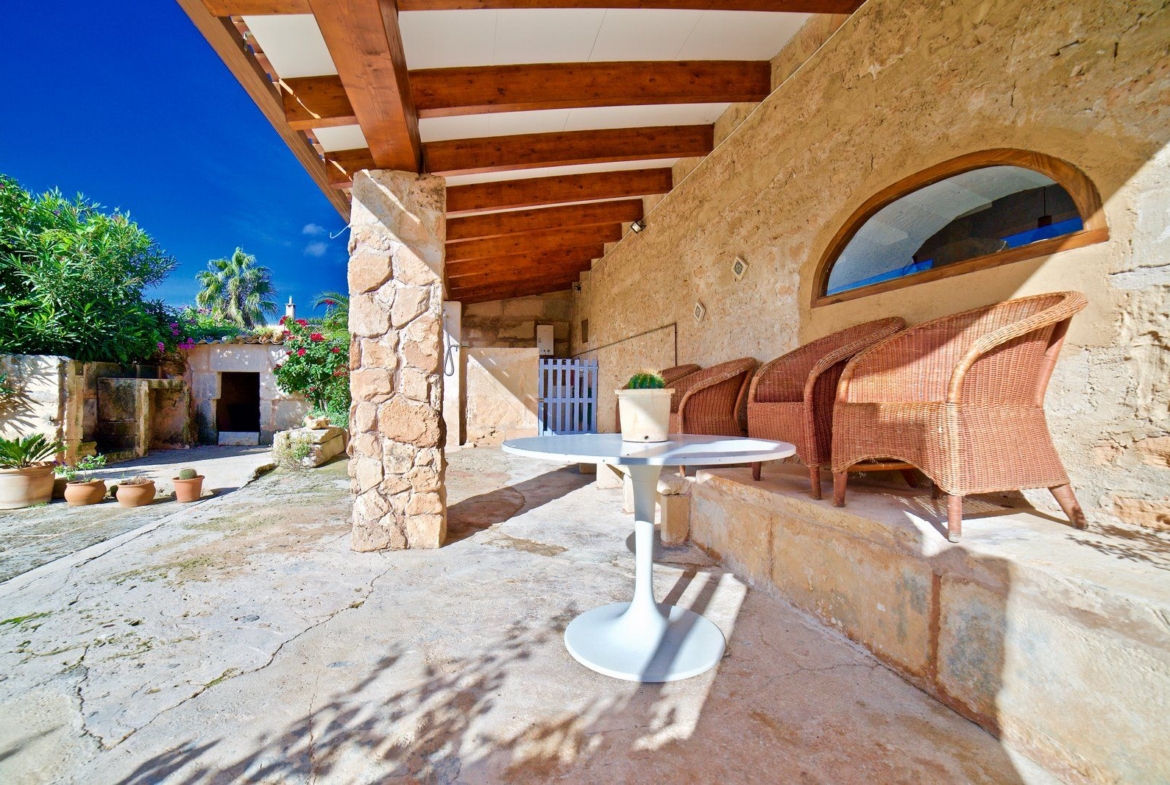Renovated Village House with Garden & Sea Views for Rent in Ses Salines