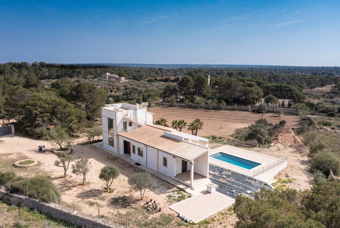 Casa de campo en alquiler con piscina y vistas al mar, Colonia de Sant Jordi