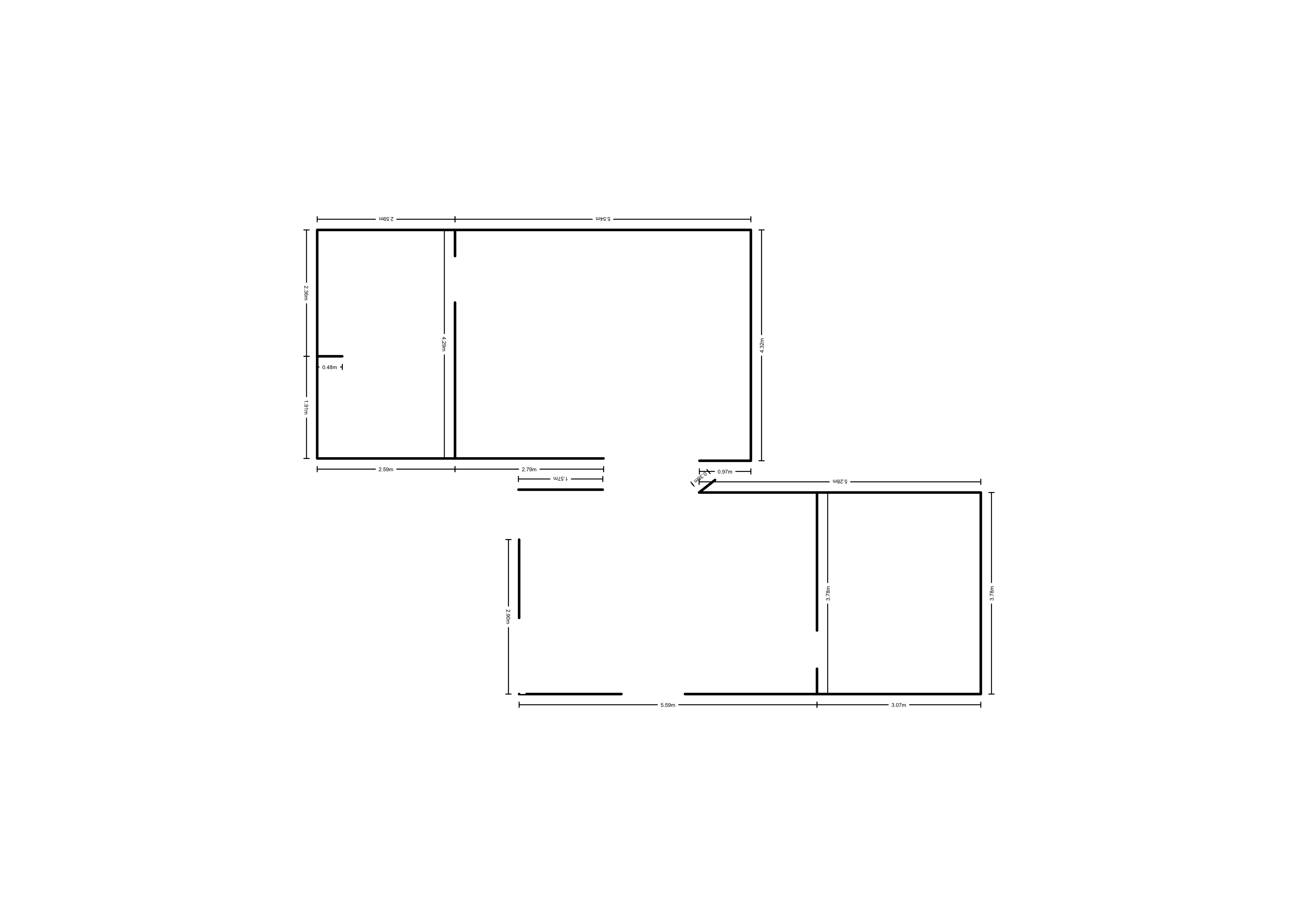 1453-Plano-planta-baja.png Casa de pueblo en Ses Salines con amplio solar de 383 m²