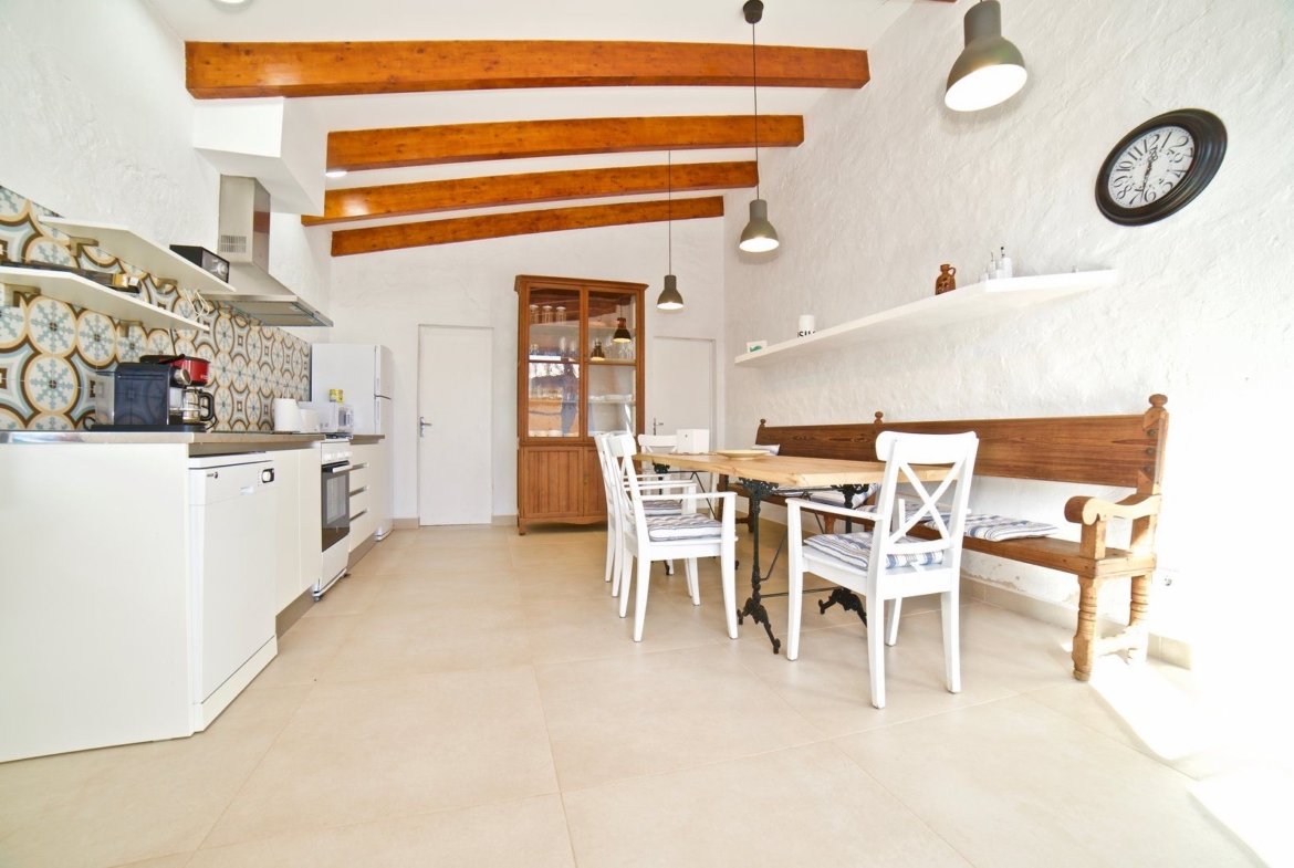 Renovated Village House with Garden & Sea Views for Rent in Ses Salines