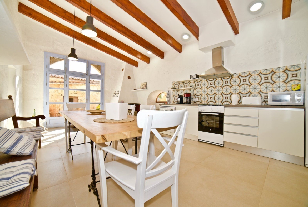 Renovated Village House with Garden & Sea Views for Rent in Ses Salines