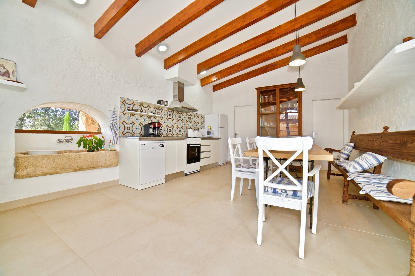 Renovated Village House with Garden & Sea Views for Rent in Ses Salines