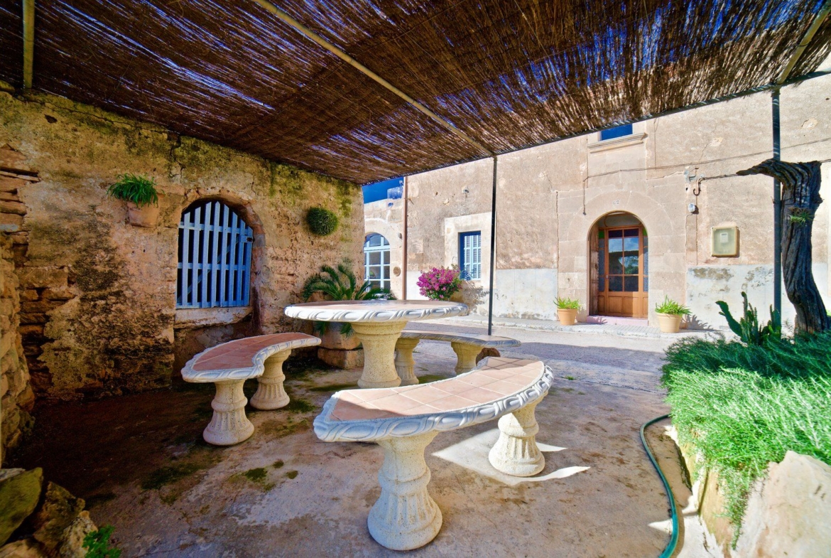 Renovated Village House with Garden & Sea Views for Rent in Ses Salines